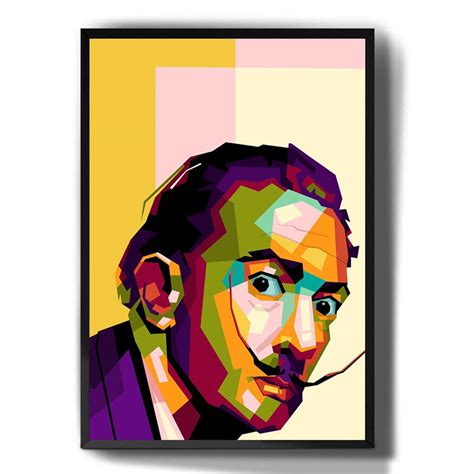 Quadro decorativo Emoldurado Salvador Dalí Pop Art Pintor Famoso para