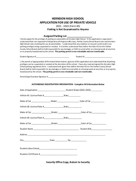 Fillable Online APPLICATION FOR USE OF PRIVATE VEHICLE Fax Email Print