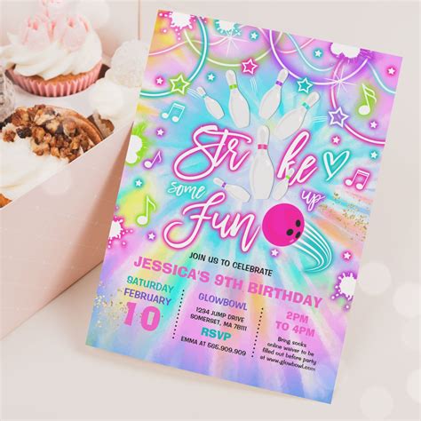 Kids bowling alley birthday party invitation zazzle – Artofit