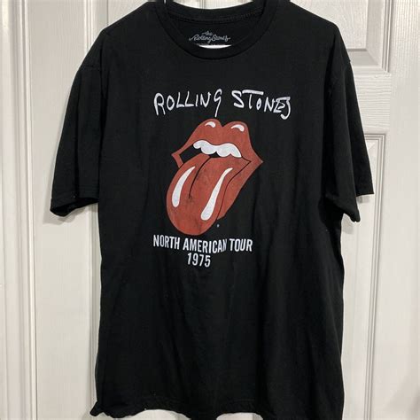 The Rolling Stones 1975 US Tour Retro Mens T Shirt A Gem