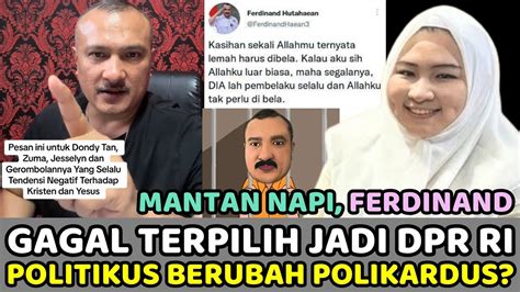 Mantan Napi Ferdinand Hutahean Tantang Dondy Jesslyn Gagal Ke