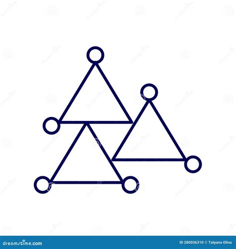 Blue Triangle Symbol Vector Illustration Stock Vector - Illustration of ...