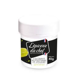 Colorant alimentaire en poudre Vert Citron 40g L Épicerie du Chef