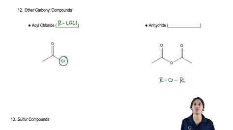 Recognizing Acyl Chlorides And Anhydrides Youtube