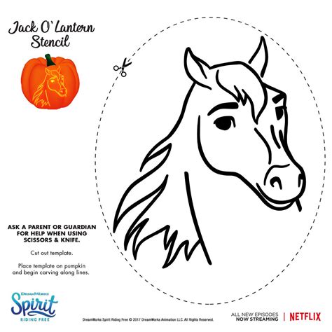 Horse Pumpkin Stencil