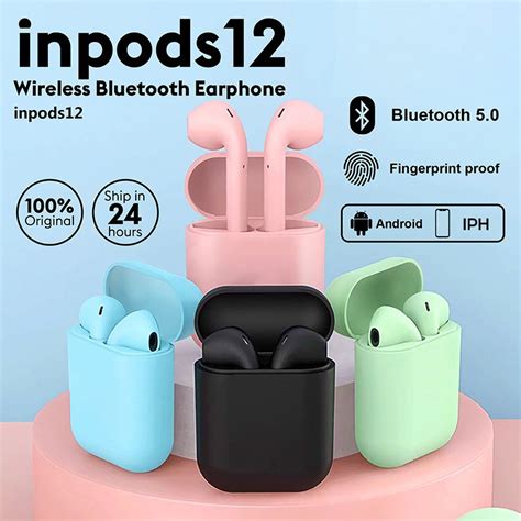 I12 TWS Wireless Bluetooth Headset With Mic In Ear Stereo Earbuds Fone