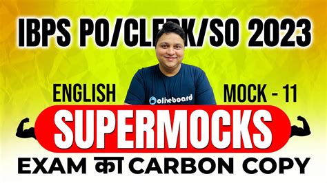 Ibps Po Clerk So English Super Mocks Exam Carbon Copy Mock