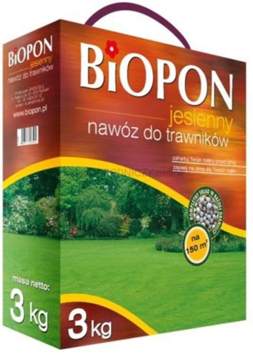 BIOPON nawóz jesienny do trawnika granulat 3kg PROMOCJA