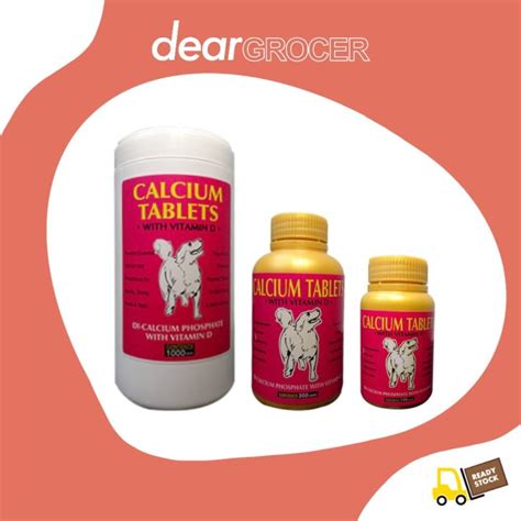 Dinos Calcium Tablets For Dogs And Cats Original Bottle 140 300 1000