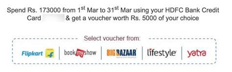 Credit Card Spend Based Offers From Hdfc Sbicards March