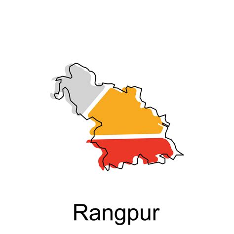 map  rangpur colorful geometric illustration design high detailed