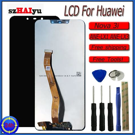 SzHAIyu 6 3 LCD Display For Huawei Nova 3i INE LX1 LX2 L21 Touch