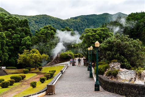 Volcanic Hotsprings Of The Lake Furnas In Sao Miguel Azores Editorial