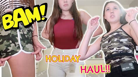 Teen Holiday Clothes Haul And Try On Youtube