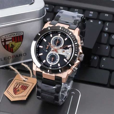 Jual Jam Tangan Pria Leopard Original Full Stainless Body Bulat