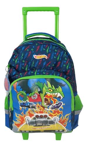 Morral Premium Con Ruedas Grande Hot Wheels Drag N Dise O De La Tela Multicolor Mercadolibre