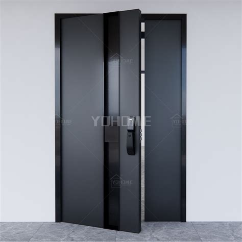 China Top Manufacturer Custom Pivot Steel Doors For Home Modern Villa