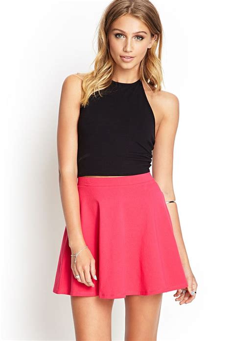 Pink Skater Skirt Outfit