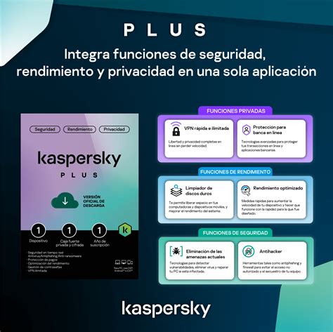 Antivirus Digital Kaspersky Plus 1 Dispositivo 1 Año Coolbox