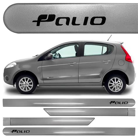 Jogo Friso Lateral Novo Palio Cinza General Car