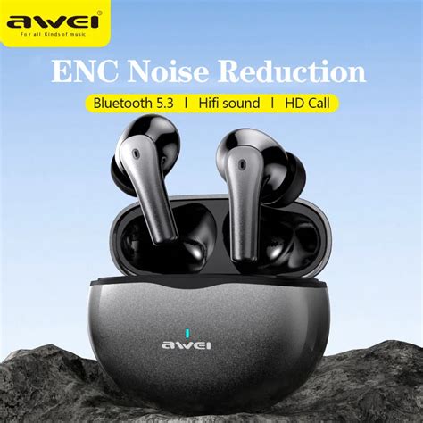 Awei T Enc Bluetooth Earphones V Enc Wireless Headphones With Mic