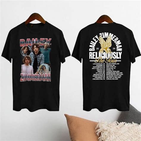 NEW BRAND Religiously Tour 2024 Bailey Zimmerman Shirt, Bailey Zimmerman Fan Gift Shirt, Graphic ...