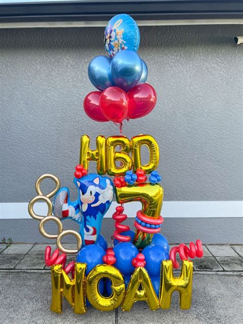 Sonic Balloon Bouquets Sonic Birthday Sonic Birthday Parties Balloons