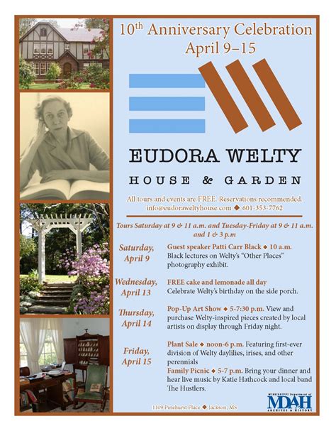 The Eudora Welty Foundation Tenth Anniversary Of Welty House Opening