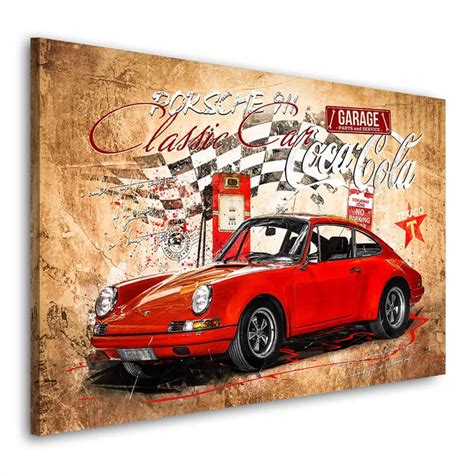 Classic Porsche Pop Art Retro Auto Leinwand Bild Bestellen