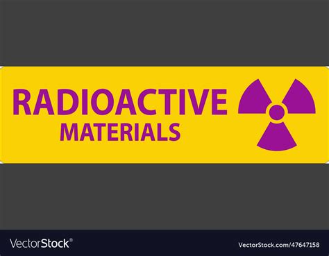 Caution radioactive material on white background Vector Image