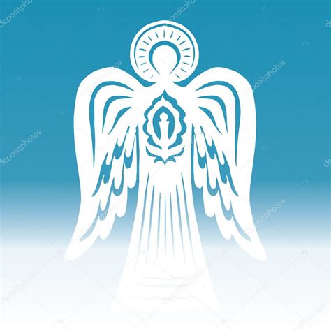 Christmas Angel Silhouette Winter Stock Vector By ©artbutenkov 22110401