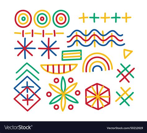 Colorful lines set Royalty Free Vector Image - VectorStock