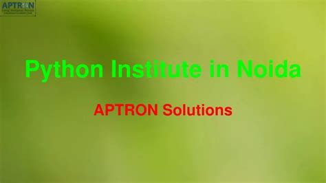 Ppt Python Institute In Noida Powerpoint Presentation Free Download Id12824096