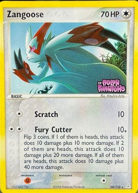 Zangoose Reverse Holo Prices Pokemon Holon Phantoms Pokemon Cards