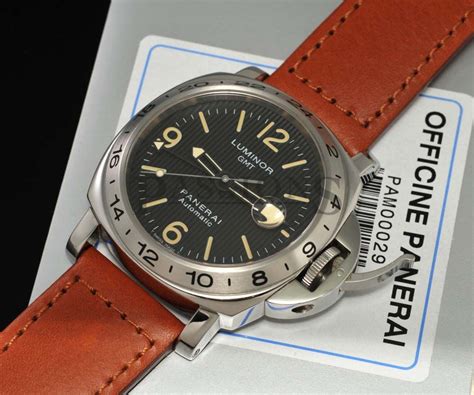 Panerai, 44mm Pam29 "Luminor GMT" "A" series Tritium dial auto/date ...