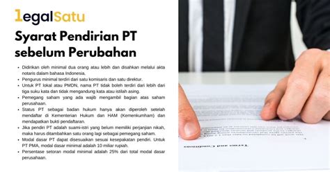 Syarat Pendirian Pt Terbaru Sesuai Uu Cipta Kerja