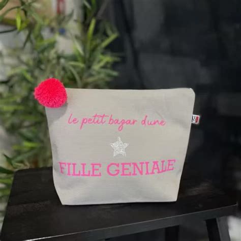 Trousse Le petit bazar d une fille géniale Toiles Chics Meli Melo