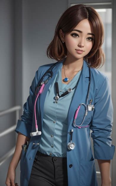 Premium Photo A Beautiful Female Doctor