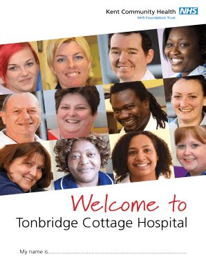 Fillable Online kentcht nhs Tonbridge Cottage Hospital - kentcht.nhs.uk ...