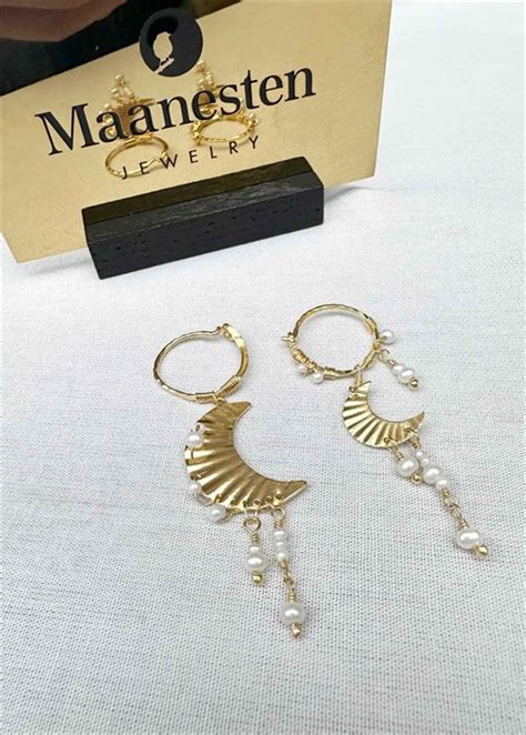 Esta Earring Gold Maanesten Anthon Dk