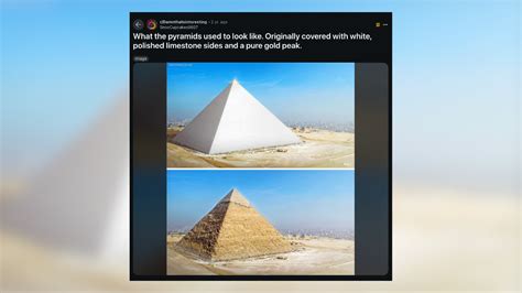 Giza Pyramids Were Originally Coated in White Limestone and Capped in Gold? | Snopes.com