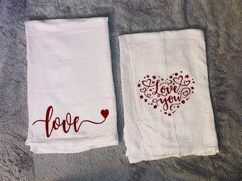 Valentines Day Kitchen Towel | Etsy