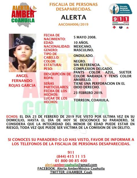 Activan Alerta Amber Por Menor Desaparecido En Torre N El Siglo De