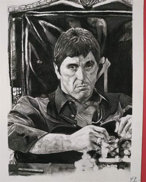 Scarface Sketch At PaintingValley Explore Collection Of Scarface