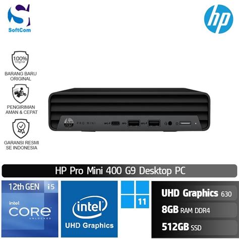 Jual PC HP Pro Mini 260 G9 Desktop I3 1315U 8GB 512GB W11 Black