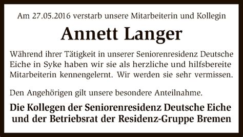 Traueranzeigen Von Annett Langer Trauer Kreiszeitung De