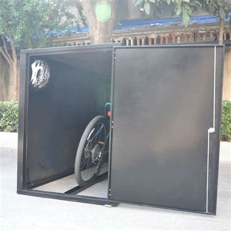 Lockable Steel Outdoor Bicycle Storage Box | Bicycle parking solution ...