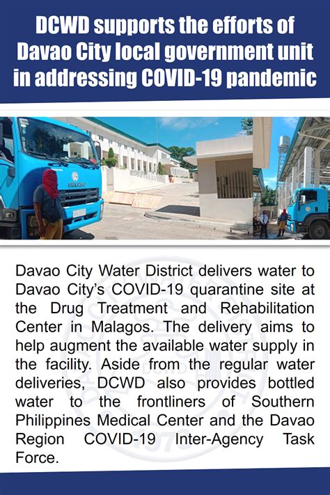 Dcwd Supports The Efforts Of Davao City Local Government Unit In