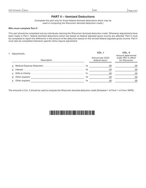 Form I 028 Schedule I Download Fillable Pdf Or Fill Online Adjustments To Convert Federal