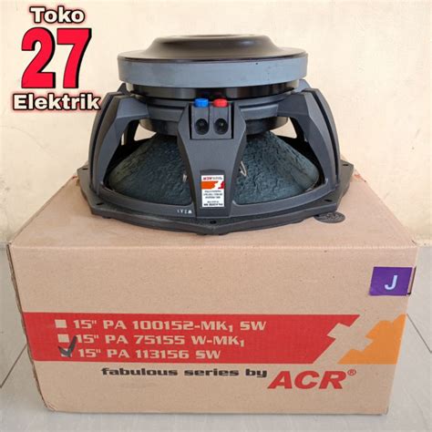 Jual Speaker ACR Fabulous 15 Inch PA 113156 SW 1600 WATT Shopee Indonesia